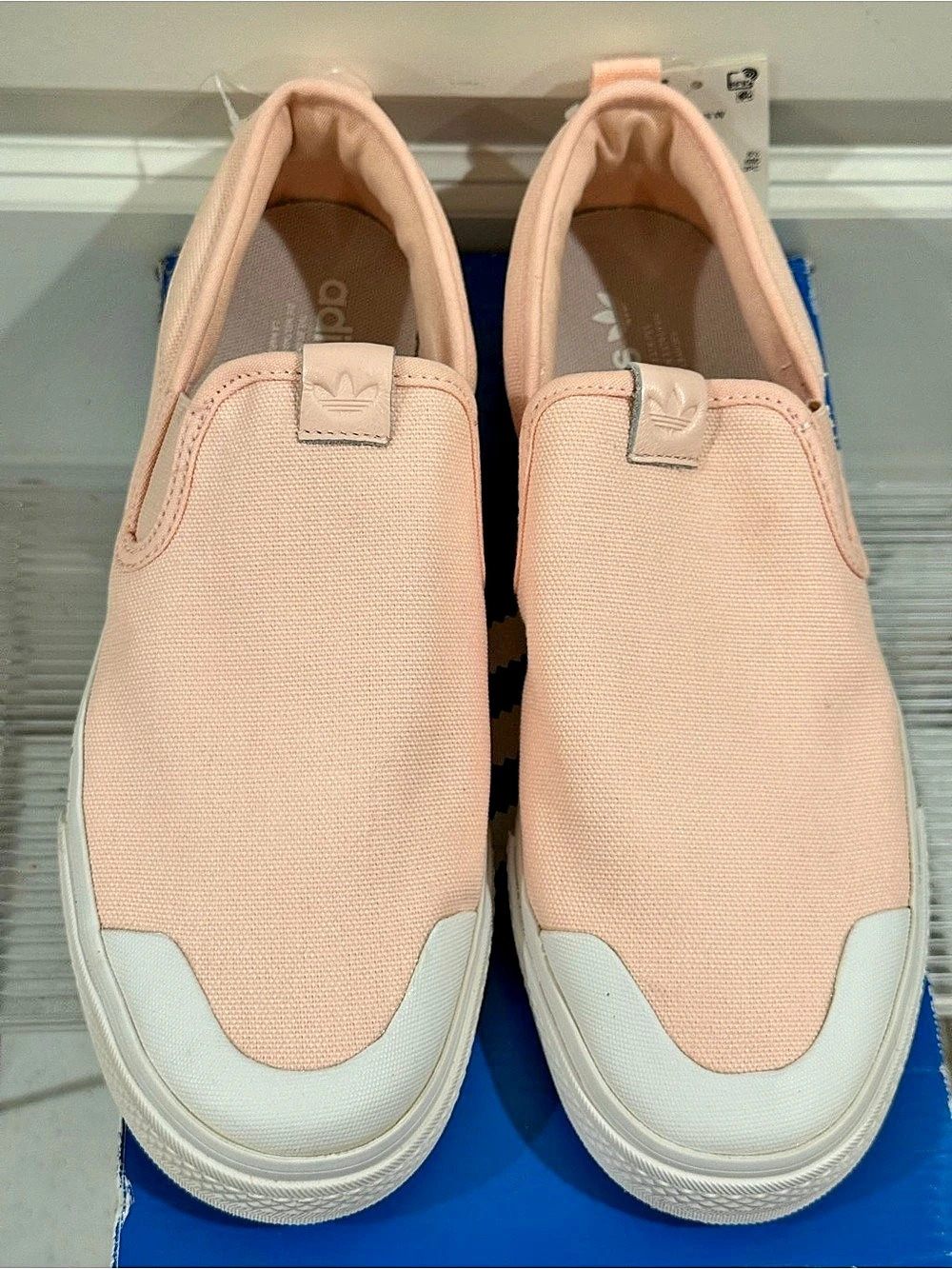 NEW Adidas Nizza IcePink & White Slip On Sneaker ~ Size 10